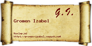 Gromen Izabel névjegykártya